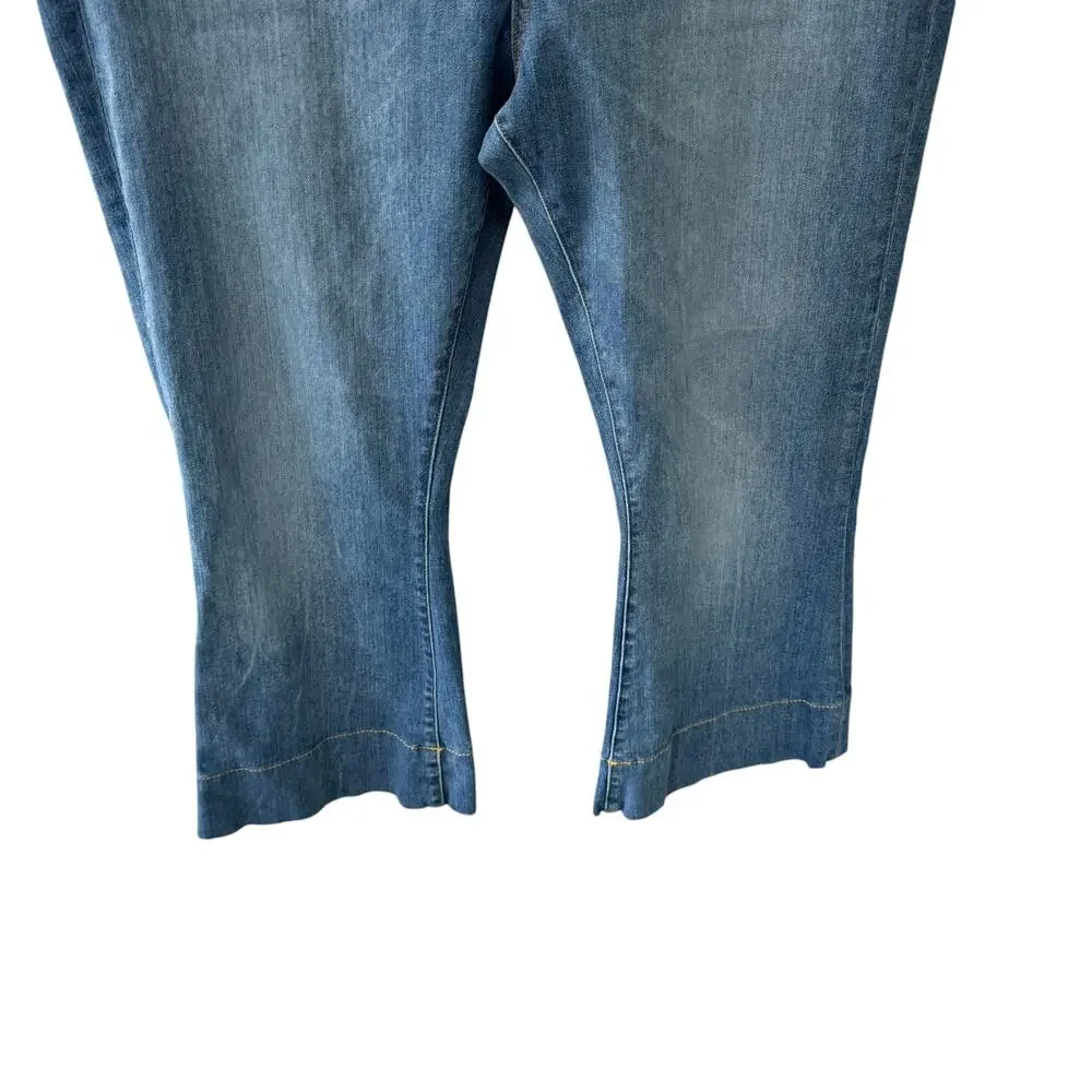 Veronica Beard Sheridan Exaggerated Flare High Rise Jeans Keystone Blue Size‎ 20 - Picture 4 of 13